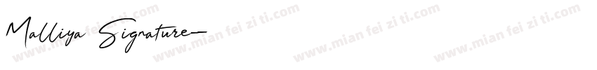 Malliya Signature字体转换